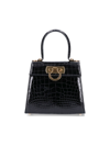 FERRAGAMO ALLIGATOR "GANCINI" TOP HANDLE BAG