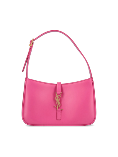 Saint Laurent Women's Le 5 À 7 Hobo Bag In Smooth Leather In Rosa