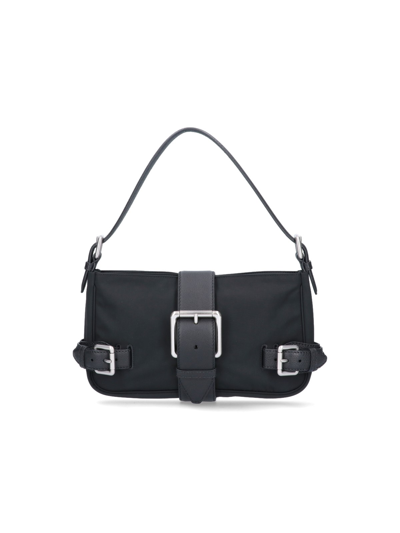 Bottega Veneta Shoulder Bag With Buckles In Nero