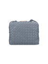 Bottega Veneta Loop Small Intrecciato Napa Shoulder Bag In Grigio