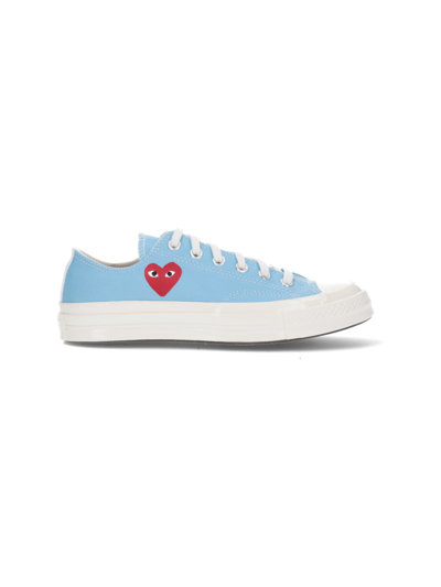 Comme Des Garçons Play Comme Des Garcons Play X Converse Chuck Taylor All Star Canvas Low-top Sneakers In Blu