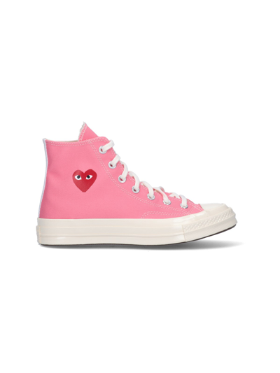 Comme Des Garçons Play "converse Chuck 70" High Top Trainers In Rosa