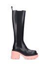 Bottega Veneta 95mm Flash Leather Tall Boots In Nero