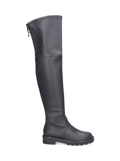 Stuart Weitzman "lowland Lift" Boots In Black