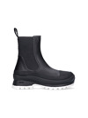 Stella Mccartney 30mm Trace Faux Leather Combat Boots In Nero