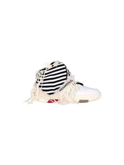 Saint Laurent 'smith' High Sneakers In Bianco