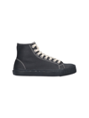 Maison Margiela Tabi High-top Canvas Sneakers In Nero