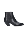 Golden Goose Sunset Leather Ankle Boots In Nero