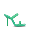 Alexander Wang Julie Padded Nylon Heeled Sandals In Verde