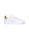 Dolce & Gabbana Sneakers Portofino In Pelle Bianca E Oro Dolce E Gabbana In White