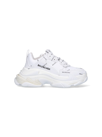 Balenciaga Triple S Sneakers With Logo In White
