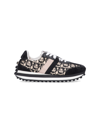 Ferragamo Gancini-print Low-top Sneakers In Beige