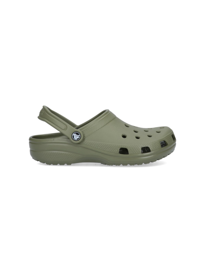 Crocs 'classic Sabot U' Sandals In Army Green
