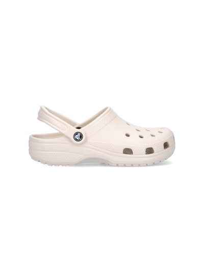 Crocs 'classic Sabot U' Sandals In Bianco