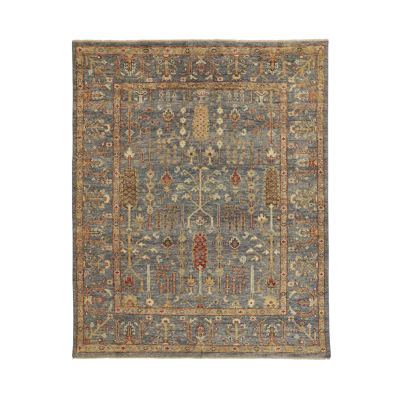 Oka Sirazi Rug 3'6" X 5'6" - Blue/ochre