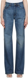 Bottega Veneta High-rise Wide-leg Denim Boyfriend Trousers In 4715 Mid Blue