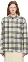 Jil Sander Logo-print Checked Shirt Jacket In 973 Open Miscellan