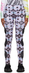 Chopova Lowena Ssense Exclusive Black & Pink 'tennis Ball' Leggings In Black/pink/blue