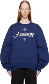 Ader Error Navy Verif Sweatshirt In Navy