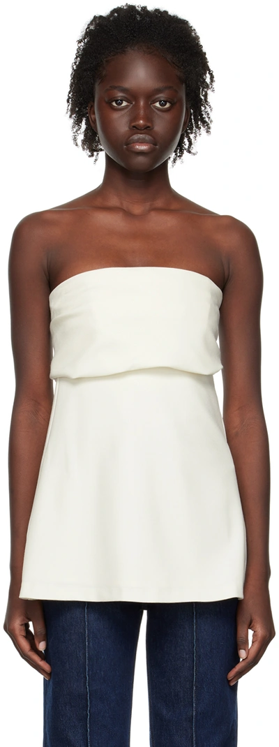 Totême Off-white Band Camisole In 199 Bone