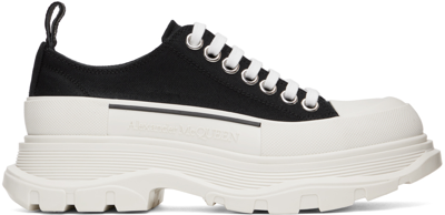 Alexander Mcqueen Black & White Slick Sneakers In 1070 Black/white
