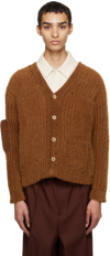 JACQUEMUS BROWN LE PAPIER 'LE CARDIGAN NEVE' CARDIGAN