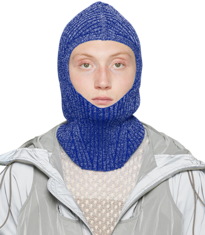 Dion Lee Blue Reflective Balaclava In Blueprint