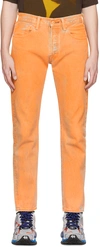 Notsonormal Orange High Jeans In Washed Sun