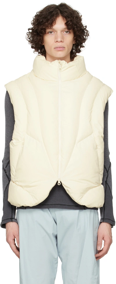 Hyein Seo Beige Padded Reversible Vest In White