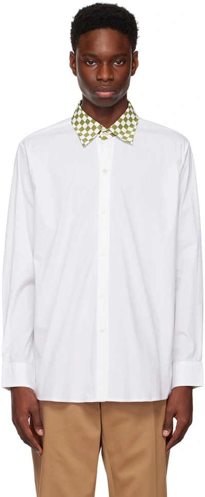 Connor Mcknight White Checkerboard Collar Shirt