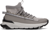 Moncler Monte Runner Lace Up High Top Running Sneakers In P97 Grey