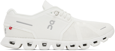 On Cloud 5 Rubber-trimmed Recycled Mesh Running Sneakers In White