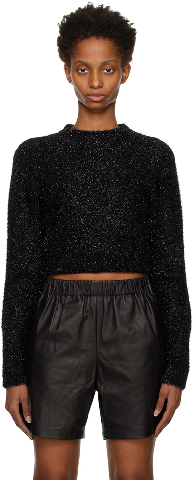 Ami Alexandre Mattiussi Black Shinny Sweater In 001 Black