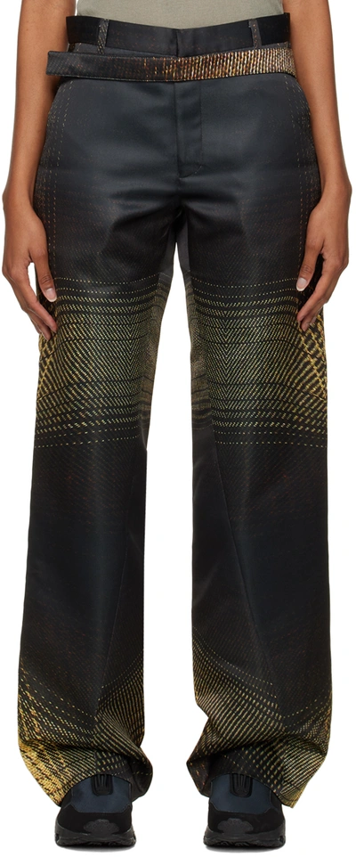 Bianca Saunders Brown Benz Trousers In Brown Check Print