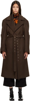 COMMISSION BROWN BELTED COAT