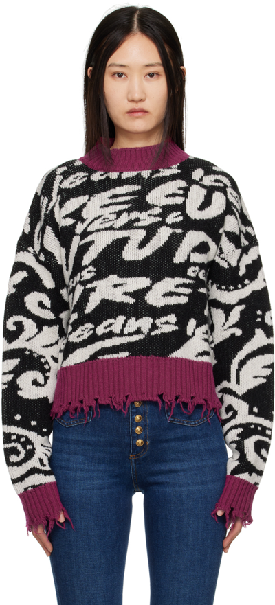 Versace Jeans Couture Multicolor Graphic Sweater In Ea0e 899+003
