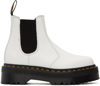 Dr. Martens' Dr. Martens Woman Ankle Boots White Size 6 Soft Leather In White Smooth