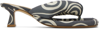 Ugo Paulon Gray Patel Heeled Sandals In Grsw Grey/white Swir