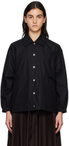 Jil Sander Printed Cotton-poplin Jacket In Black