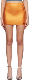 Diesel Orange M-argette Miniskirt In 3ce