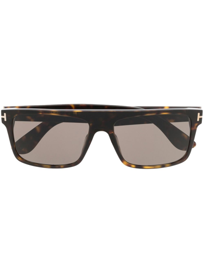 Tom Ford Square-frame Tortoiseshell Sunglasses In Brown