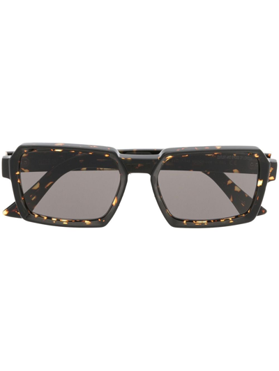Cutler And Gross 1385 Rectangle-frame Acetate Sunglasses In Black