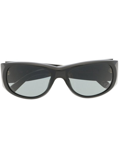 Marni Eyewear Wide-arm Oval Sunglasses In Black