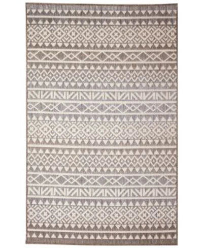 Liora Manne Cove Peruvian Stripe Area Rug In Gray