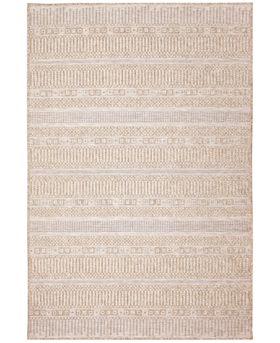 Liora Manne Orly Stripe 3'3" X 4'11" Outdoor Area Rug In Beige