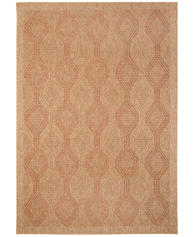 Liora Manne Sahara Links 5'3" X 7'3" Outdoor Area Rug In Terracotta