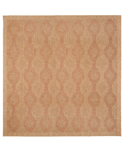 Liora Manne Sahara Links 7'10" X 7'10" Square Outdoor Area Rug In Terracotta
