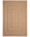 Liora Manne Sahara Multi Border 6'6" X 9'3" Outdoor Area Rug In Green