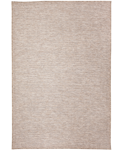 Liora Manne Orly Texture 7'10" X 9'10" Outdoor Area Rug In Beige