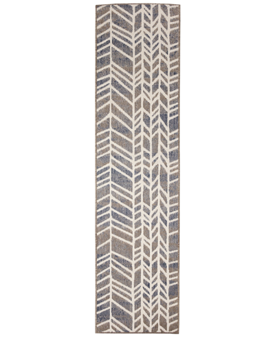 Liora Manne Cove Chevron 1'11" X 7'6" Runner Outdoor Area Rug In Multi